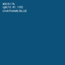 #0C517A - Chathams Blue Color Image